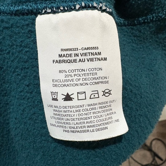 Nike Teal Just Do It Cropped Half Zip Sweatshirt - Picture 9 of 9